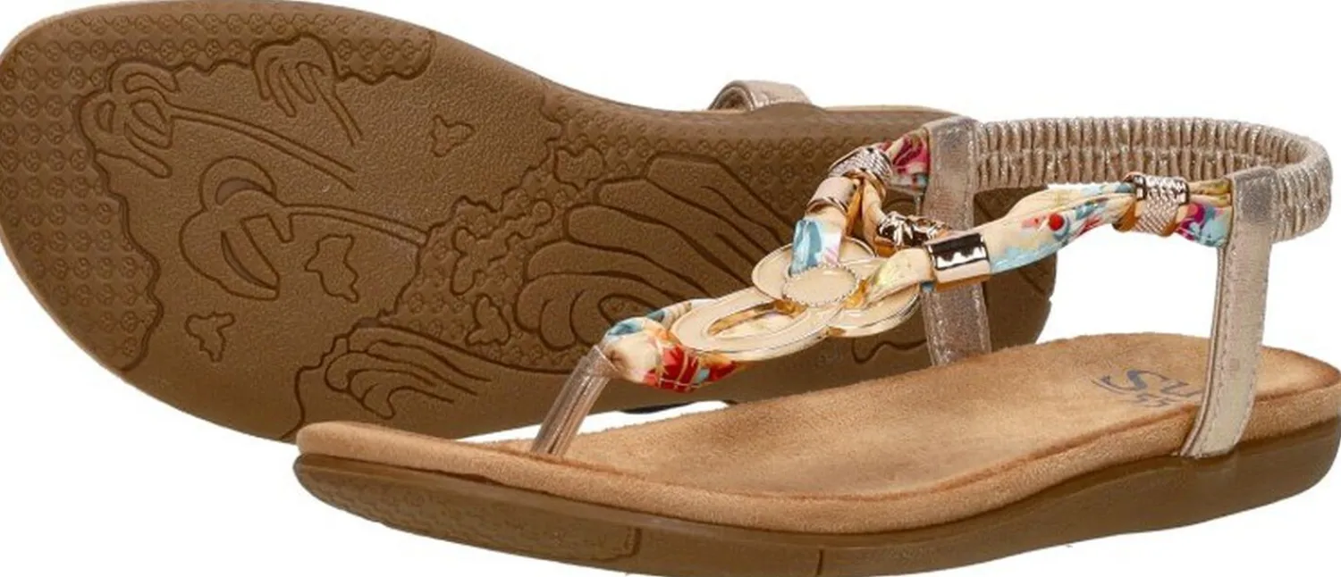 Sub55 Sandalen Plat Goudkleur Clearance