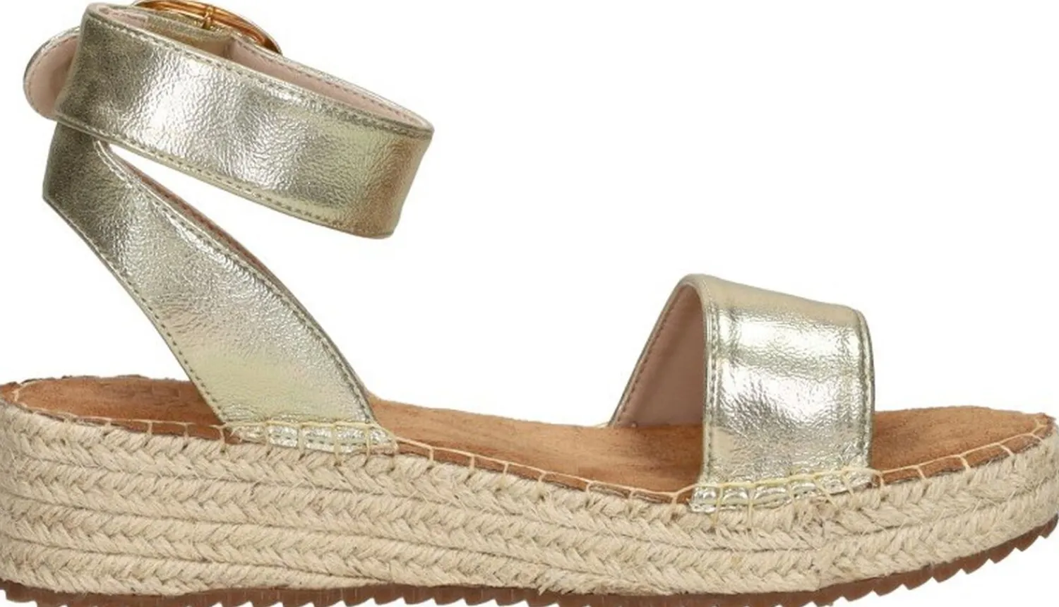 Sub55 Sandalen Plat Goudkleur Discount