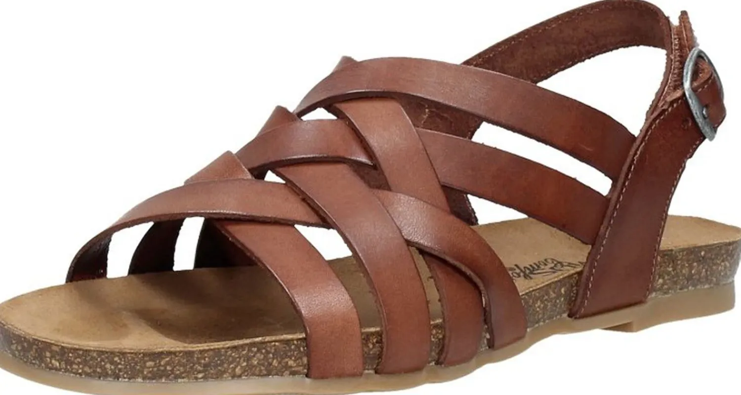 Cosmos Sandalen Plat Cognac Discount