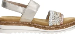 Remonte Sandalen Plat Goudkleur Fashion