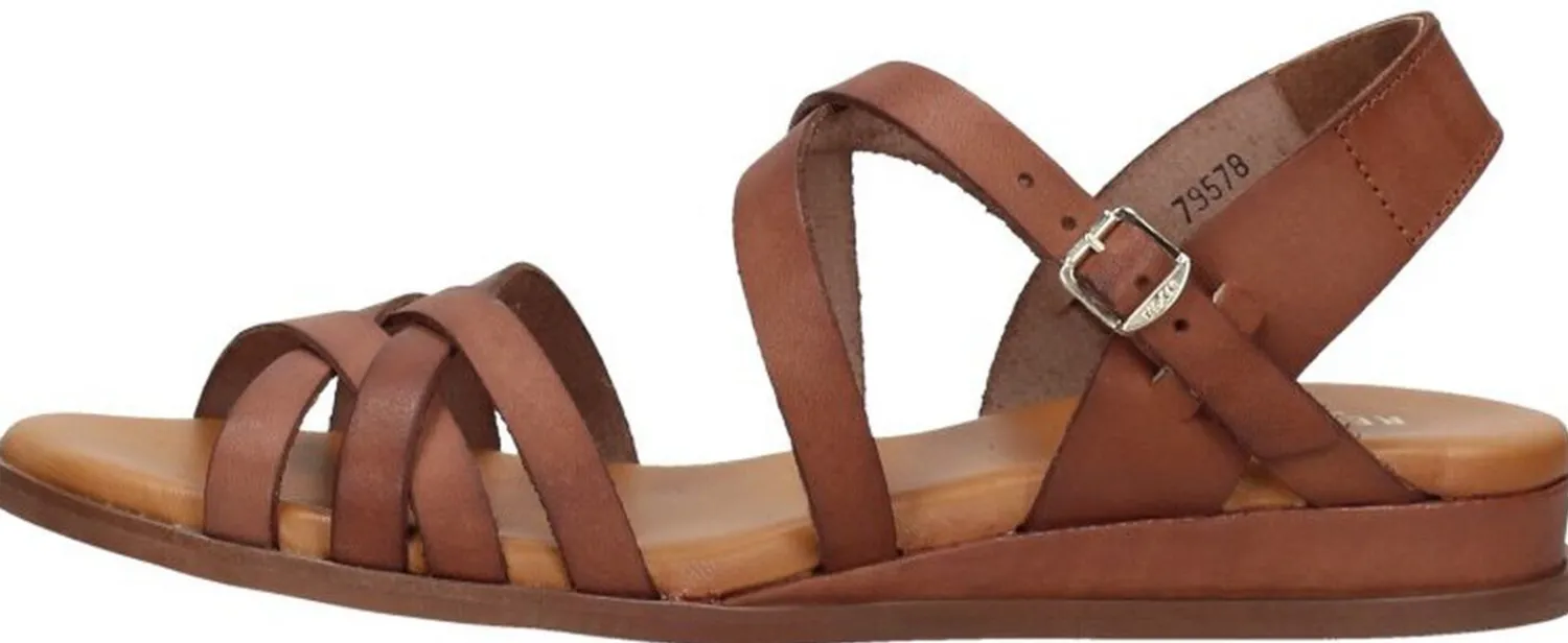 Red Rag Sandalen Plat Cognac Fashion