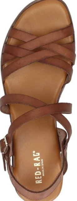 Red Rag Sandalen Plat Cognac Fashion