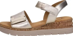Gabor Sandalen Plat Goudkleur Sale