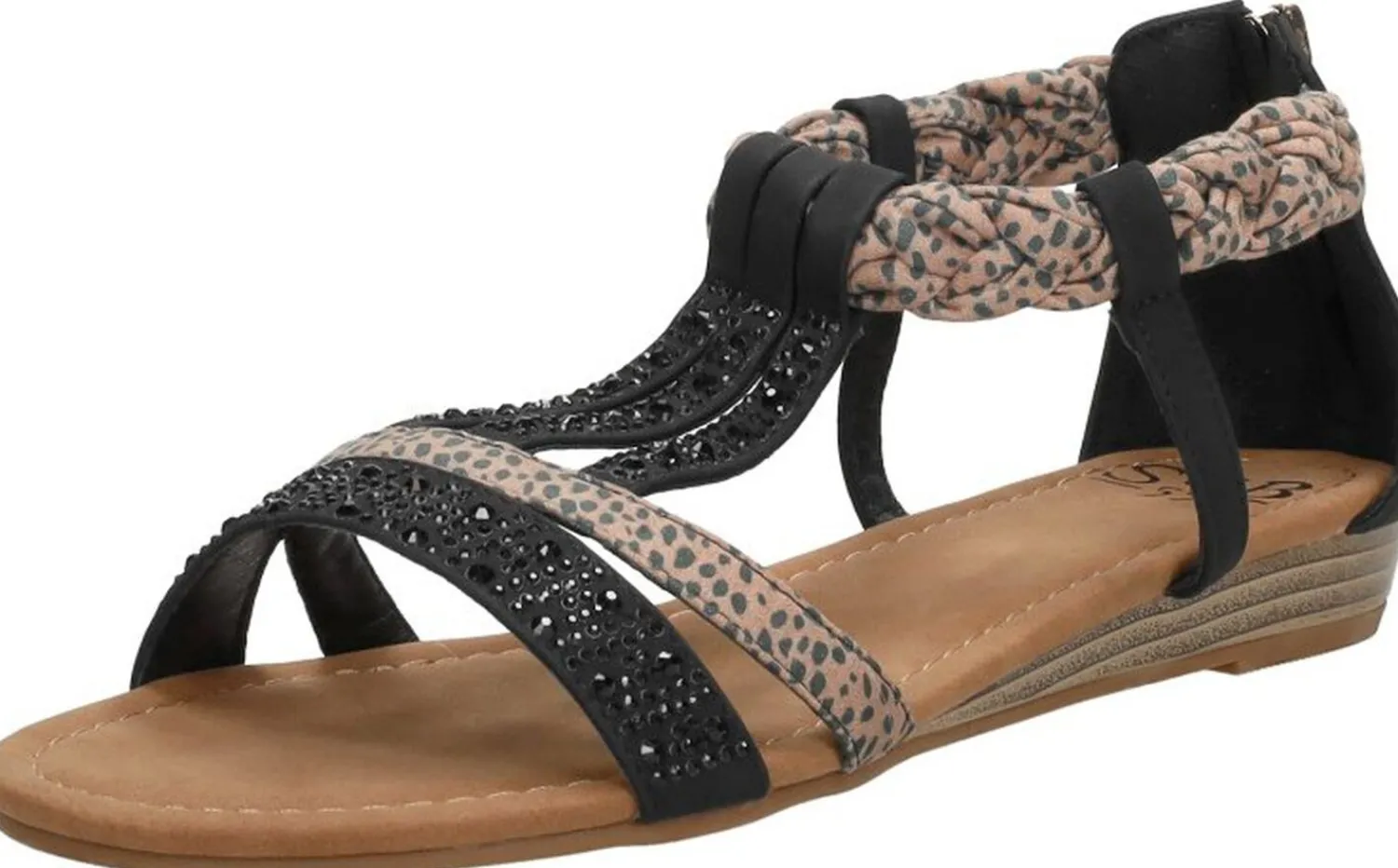 Sub55 Sandalen Plat Zwart Fashion