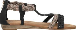 Sub55 Sandalen Plat Zwart Fashion