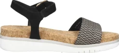 Tamaris Sandalen Plat Zwart New
