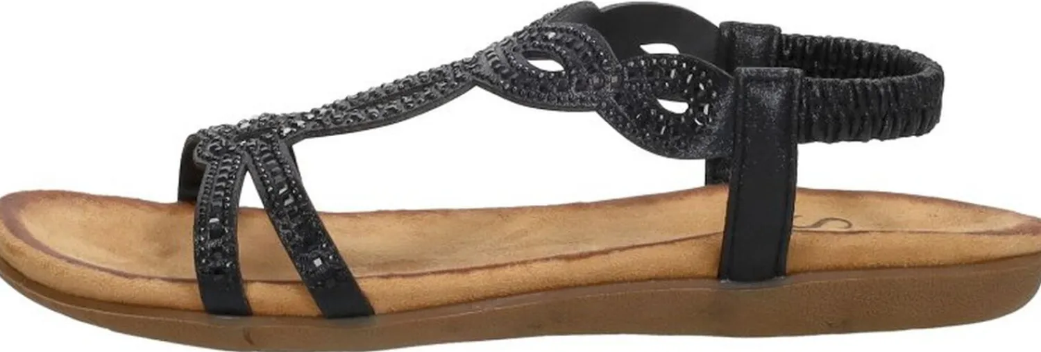 Sub55 Sandalen Plat Zwart Online