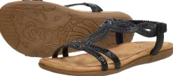 Sub55 Sandalen Plat Zwart Online