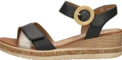Remonte Sandalen Plat Zwart Hot