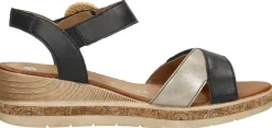 Remonte Sandalen Plat Zwart Hot