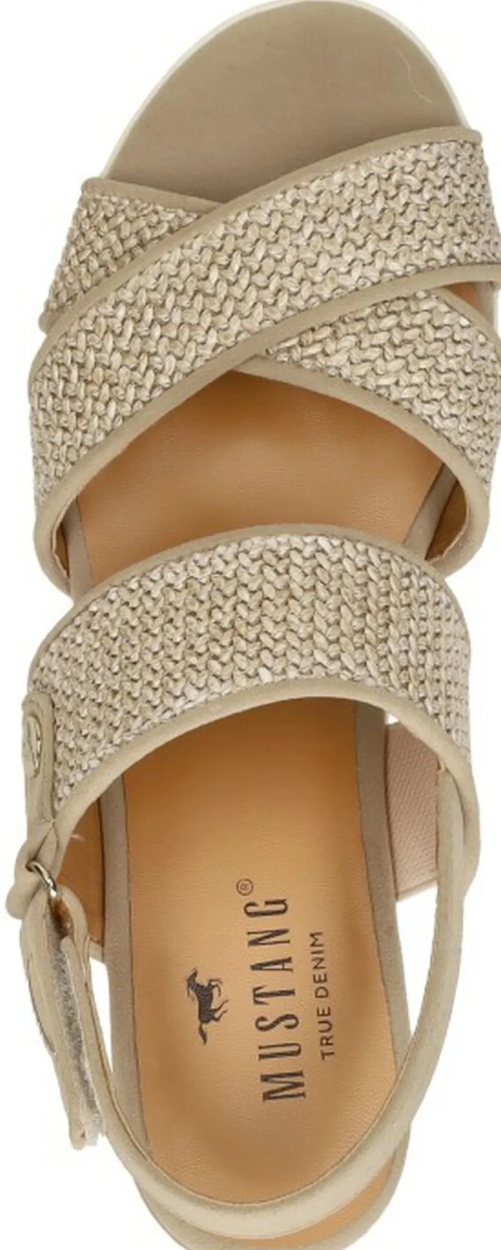Mustang Sandalen Plat Beige Sale