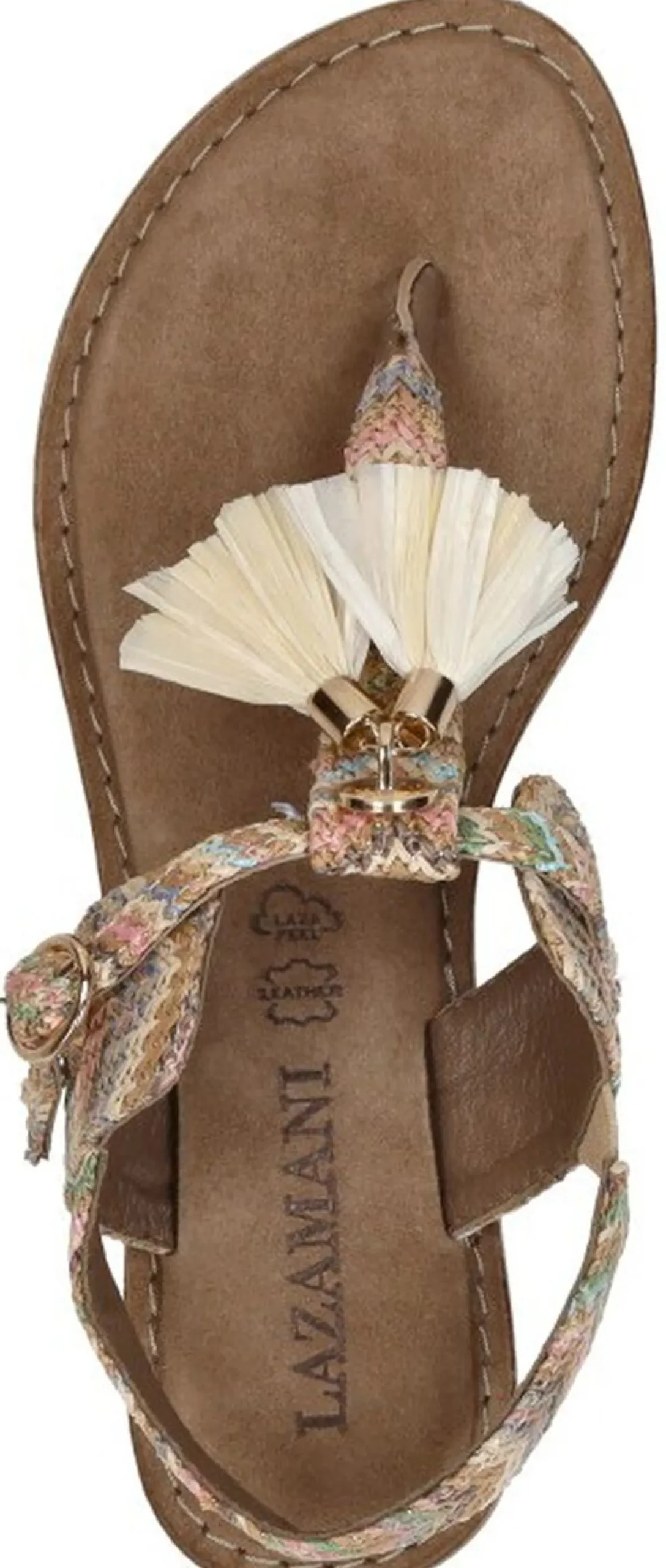 Lazamani Sandalen Plat Beige Discount