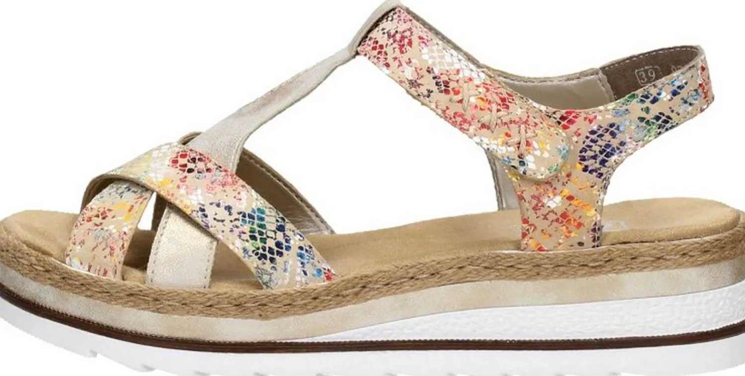 Rieker Sandalen Plat Beige Online