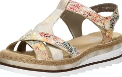 Rieker Sandalen Plat Beige Online