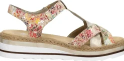 Rieker Sandalen Plat Beige Online