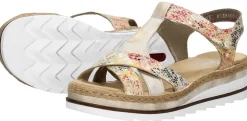 Rieker Sandalen Plat Beige Online