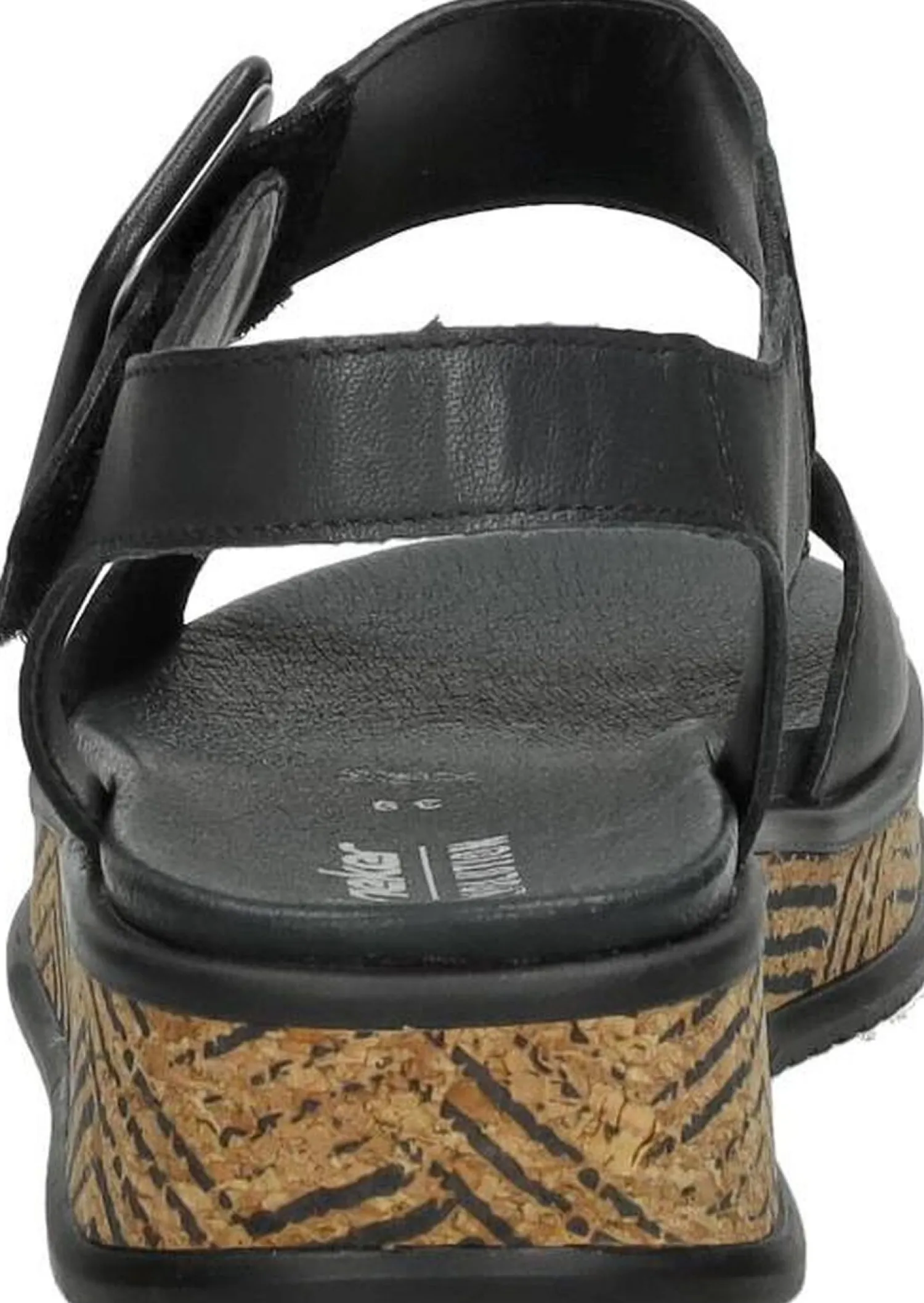 Rieker Sandalen Plat Zwart Outlet