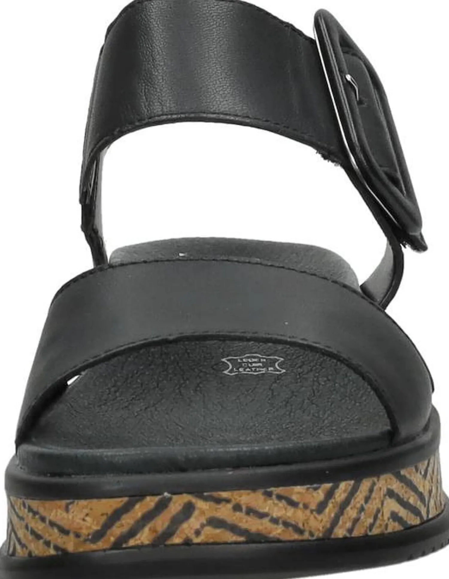 Rieker Sandalen Plat Zwart Outlet
