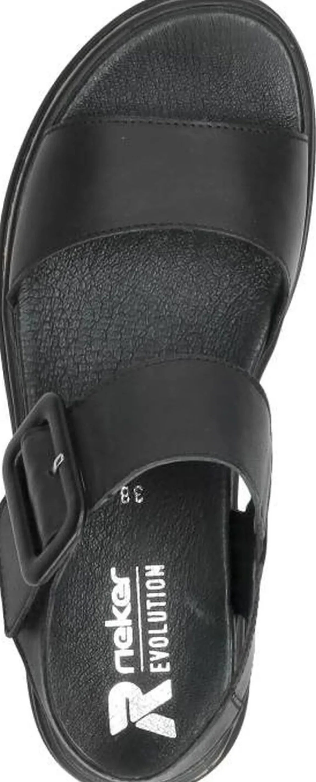 Rieker Sandalen Plat Zwart Outlet