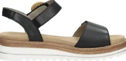 Remonte Sandalen Plat Zwart Best