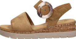 Gabor Sandalen Plat Cognac Clearance