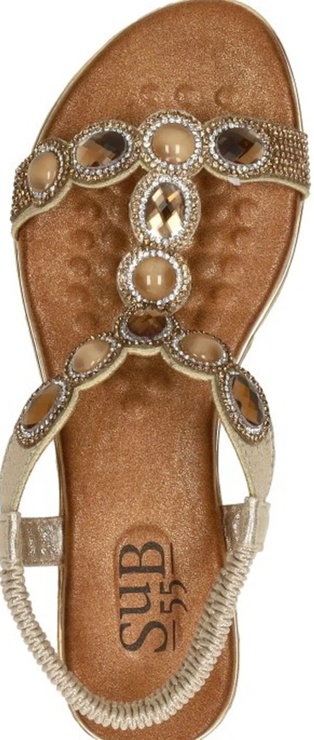 Sub55 Sandalen Plat Goudkleur Outlet