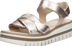 Gabor Sandalen Plat Goudkleur Discount