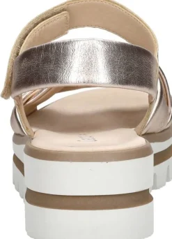 Gabor Sandalen Plat Goudkleur Discount