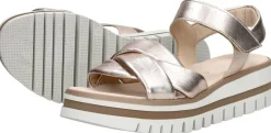 Gabor Sandalen Plat Goudkleur Discount