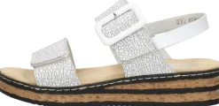 Rieker Sandalen Plat Wit Hot