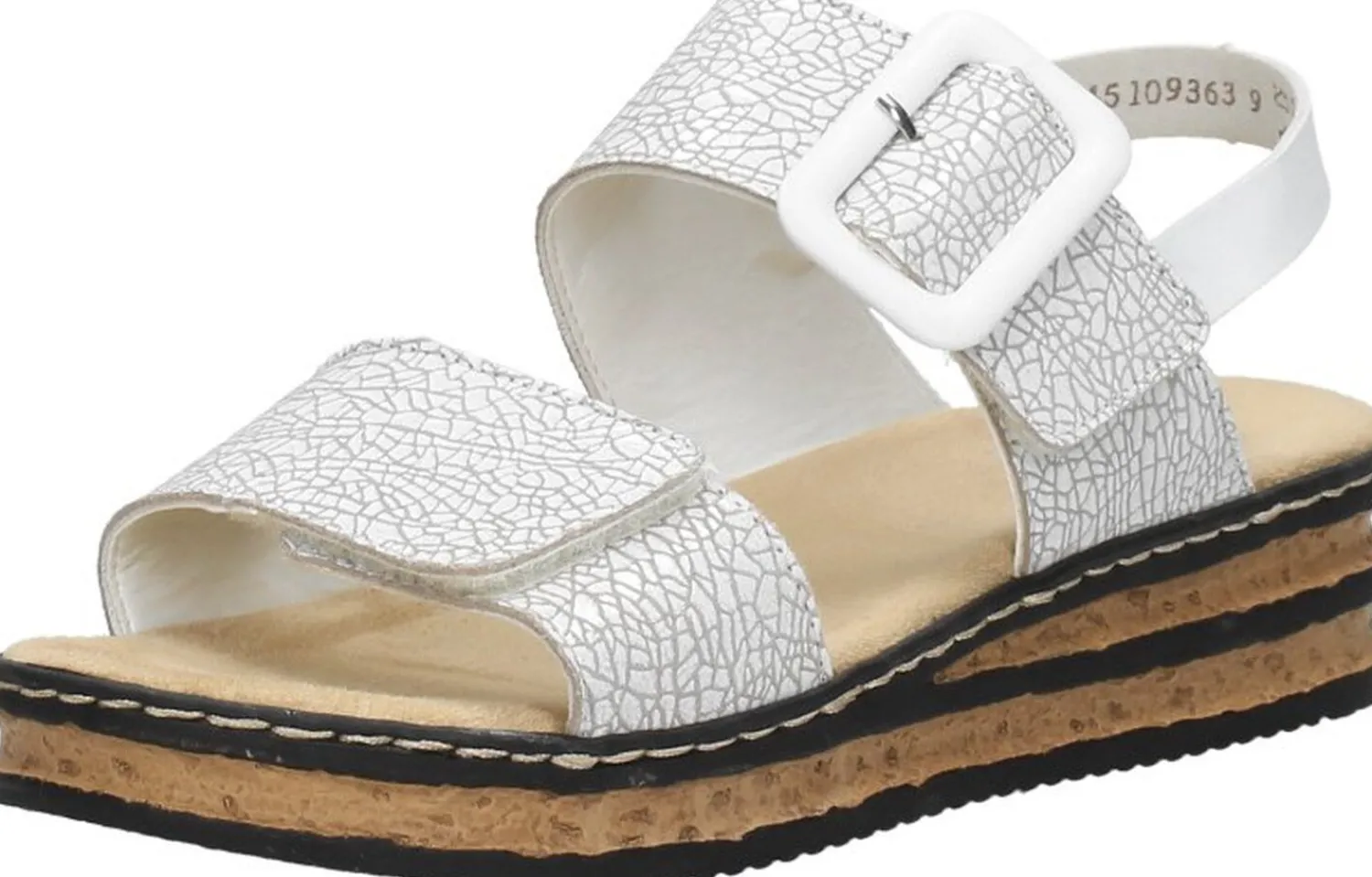 Rieker Sandalen Plat Wit Hot