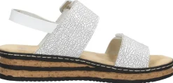 Rieker Sandalen Plat Wit Hot