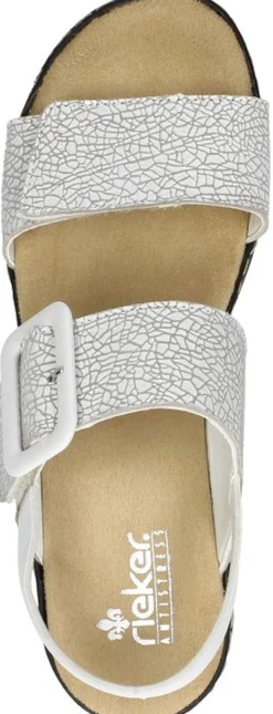 Rieker Sandalen Plat Wit Hot