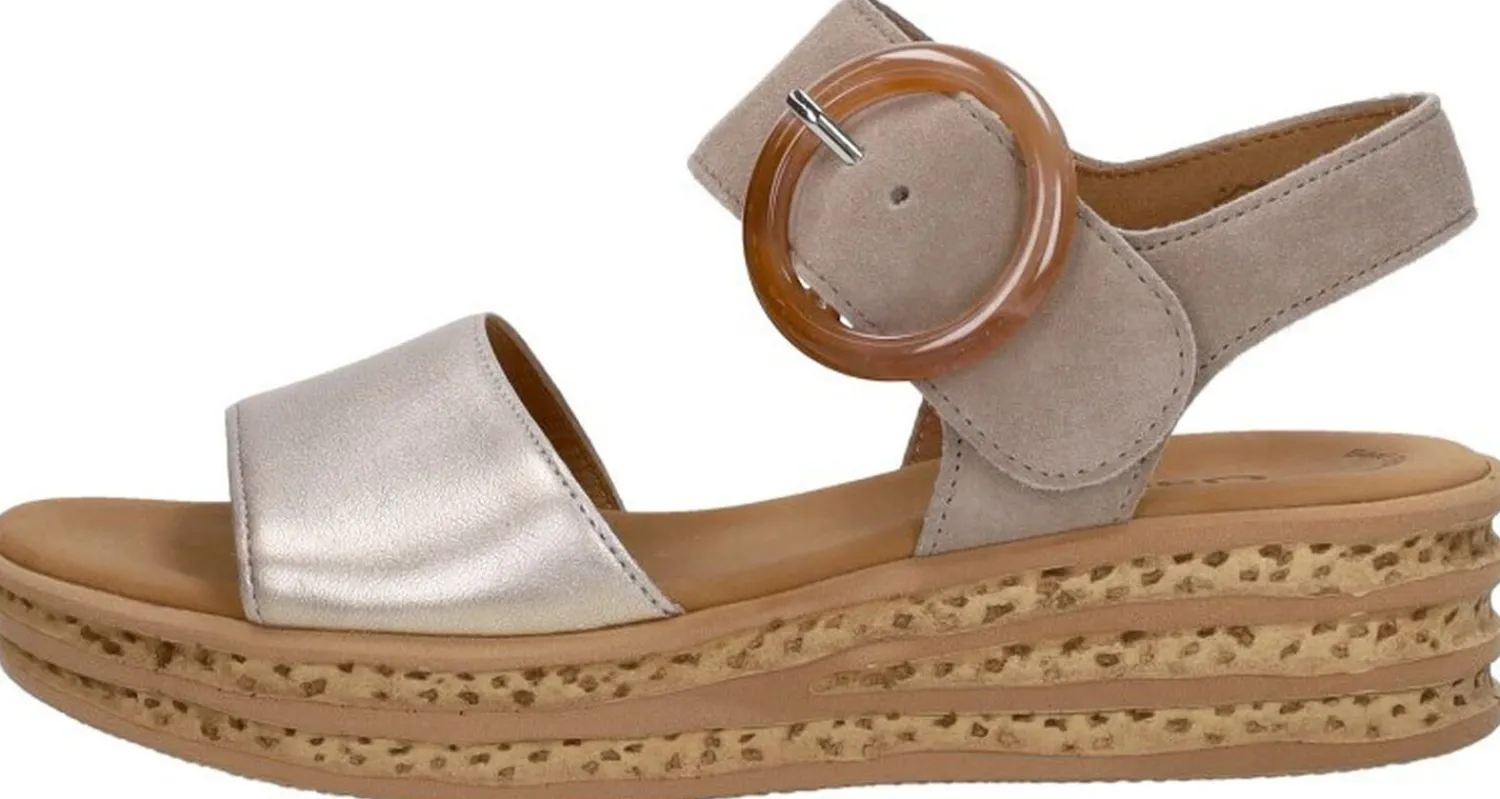 Gabor Sandalen Plat Beige Outlet