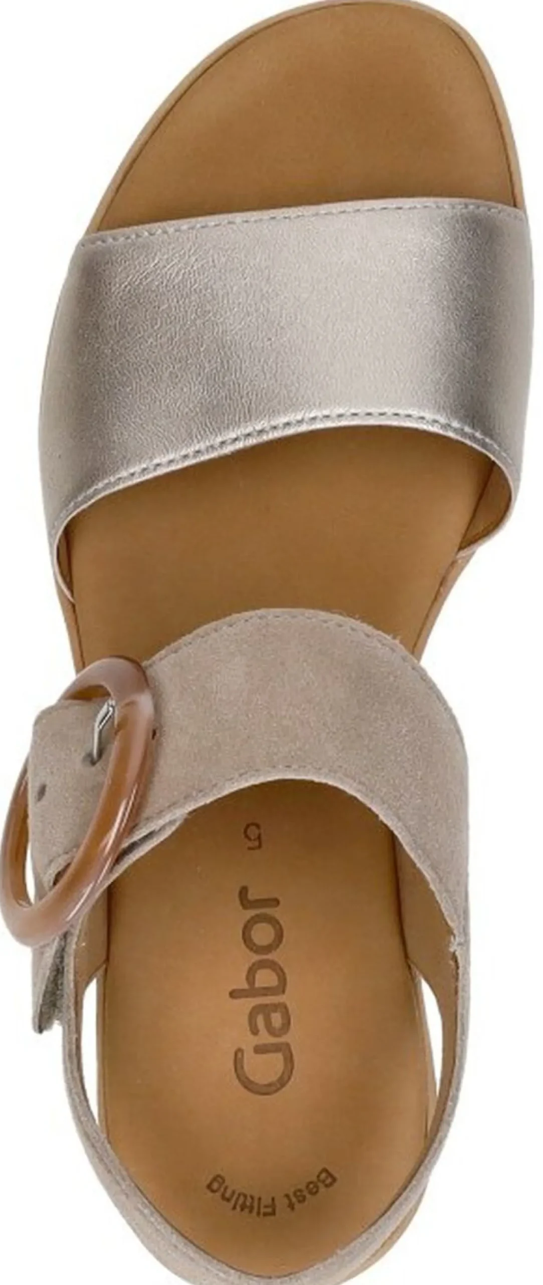 Gabor Sandalen Plat Beige Outlet
