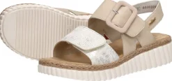 Rieker Sandalen Plat Beige Outlet