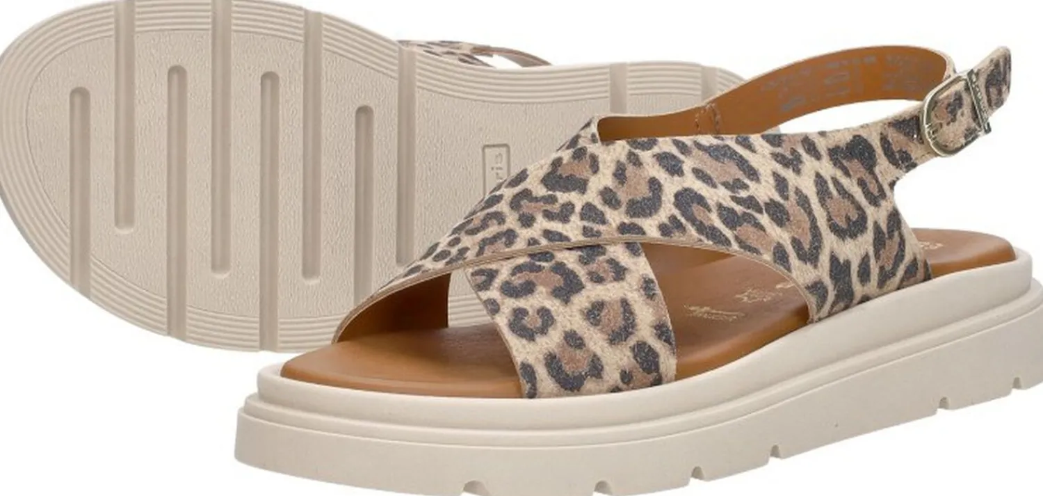 Tamaris Sandalen Plat Beige Hot