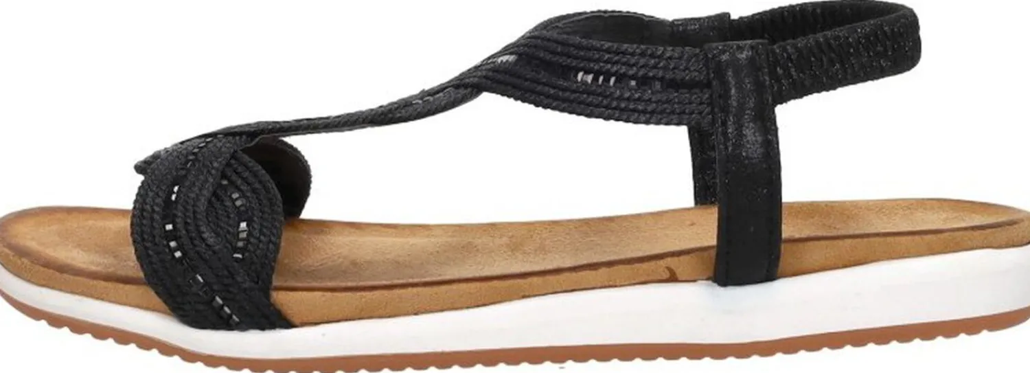 Sub55 Sandalen Plat Zwart Online