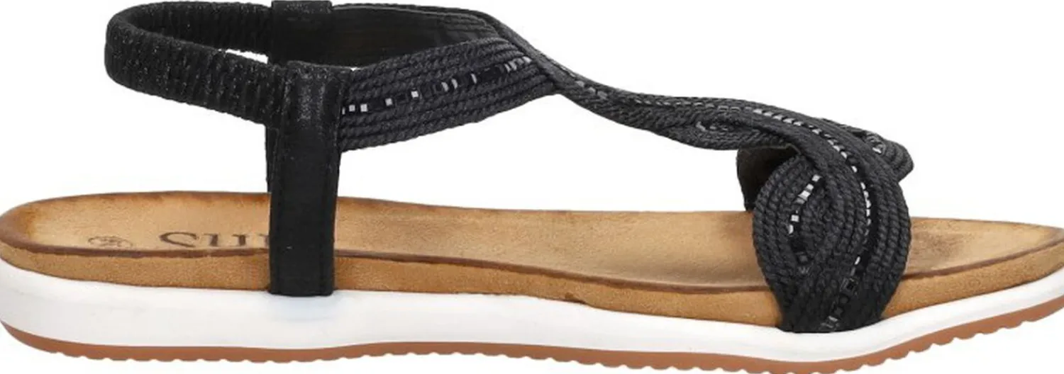 Sub55 Sandalen Plat Zwart Online