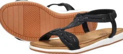 Sub55 Sandalen Plat Zwart Online