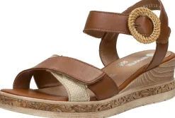 Remonte Sandalen Plat Cognac New