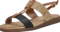 Sub55 Sandalen Plat Zwart New