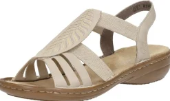 Rieker Sandalen Plat Beige Clearance