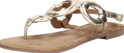 Lazamani Sandalen Plat Goudkleur Sale