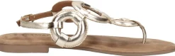 Lazamani Sandalen Plat Goudkleur Sale