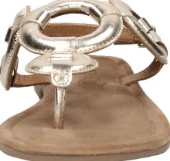 Lazamani Sandalen Plat Goudkleur Sale