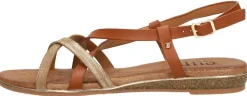 Sub55 Sandalen Plat Cognac New