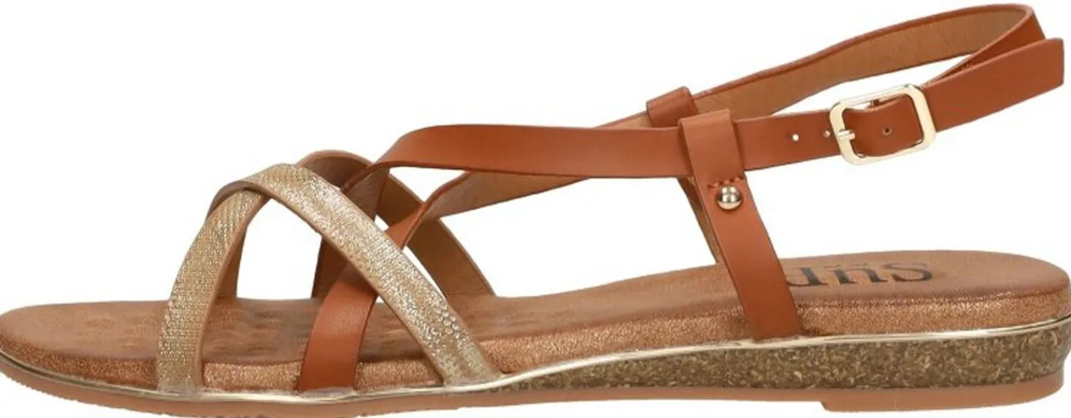 Sub55 Sandalen Plat Cognac New