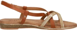 Sub55 Sandalen Plat Cognac New