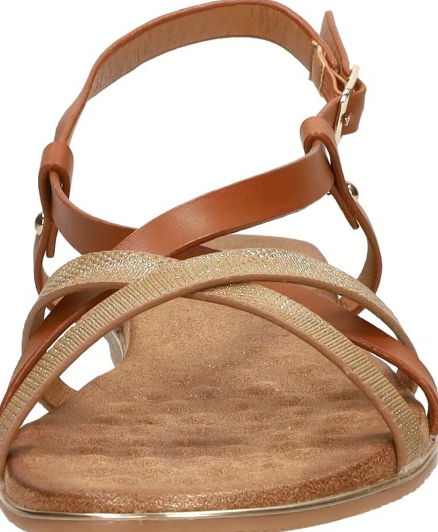 Sub55 Sandalen Plat Cognac New
